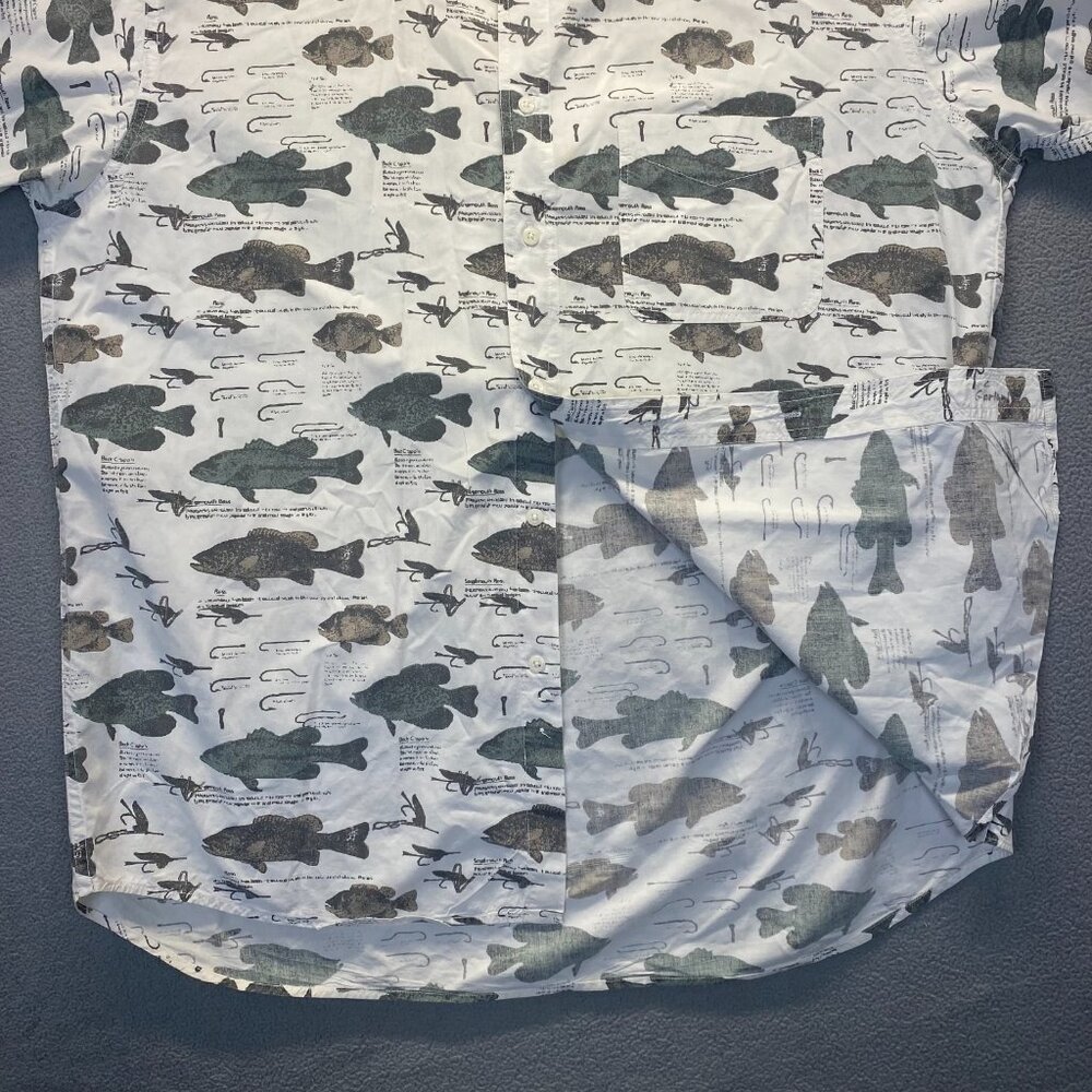 Men's Shirt Green Sailfish Swordfish fish Fishing Sportsman Short Sleeve XL - Picture 9 of 12